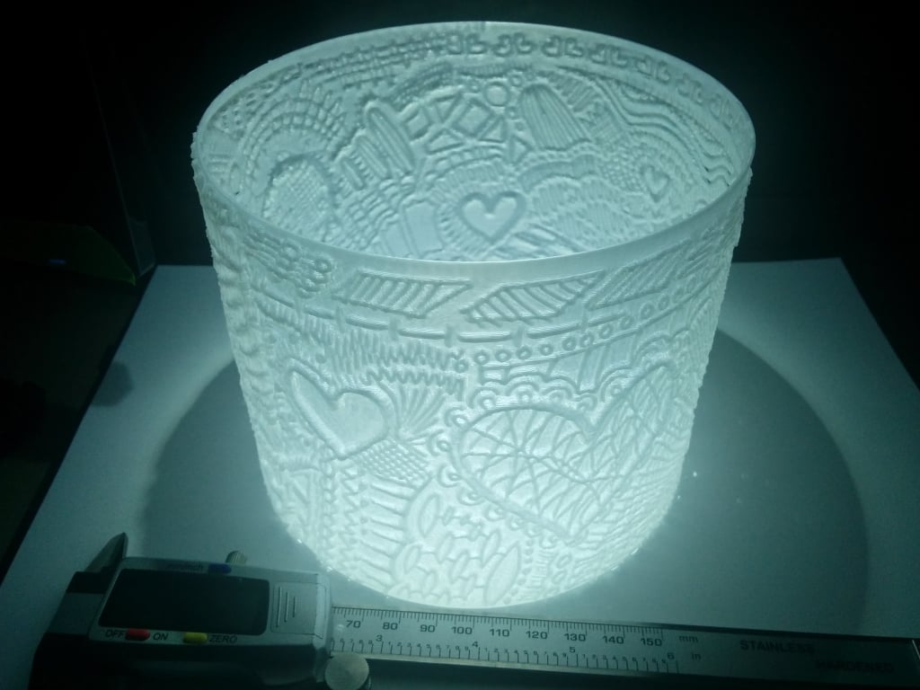 Lithophane Lampshade#3 Valentine