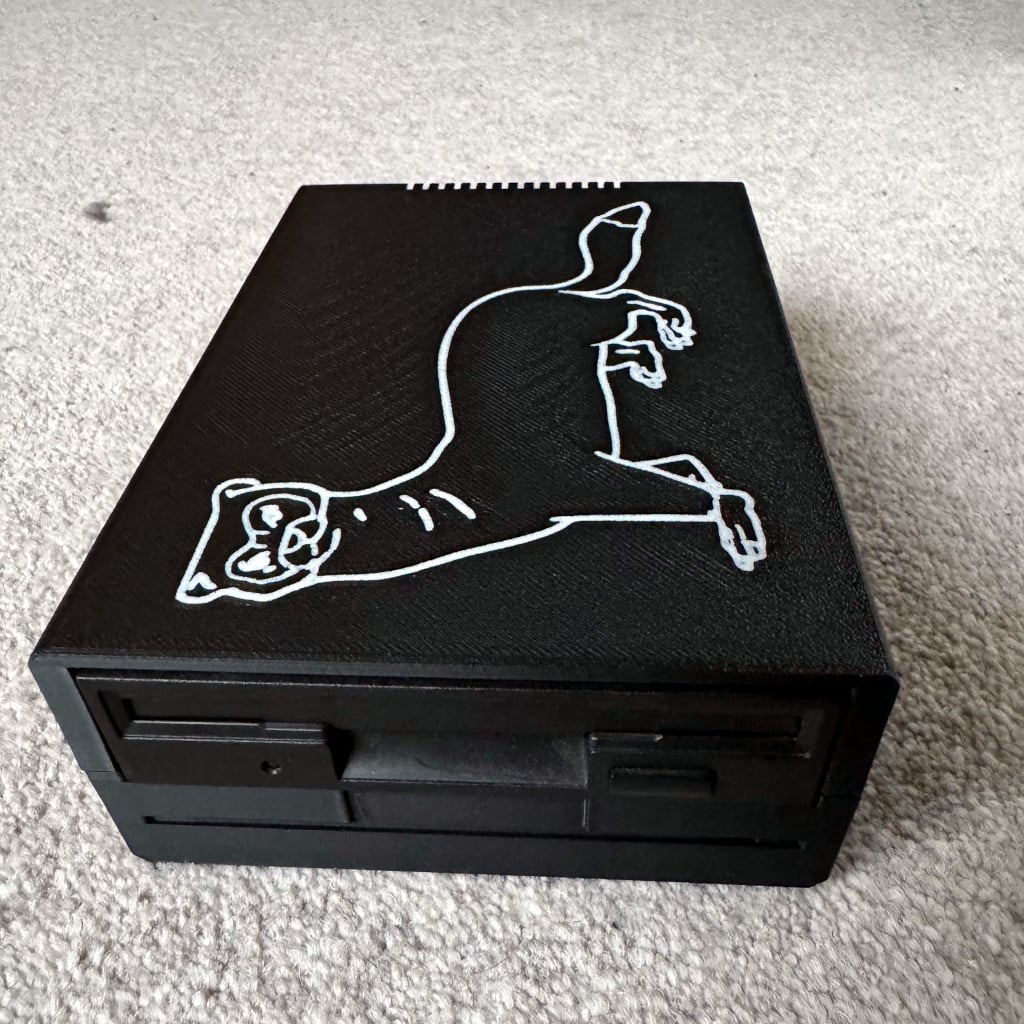 Greaseweazle v4.1, v4 & F1 Plus Mini Case with space for 3.5" Floppy