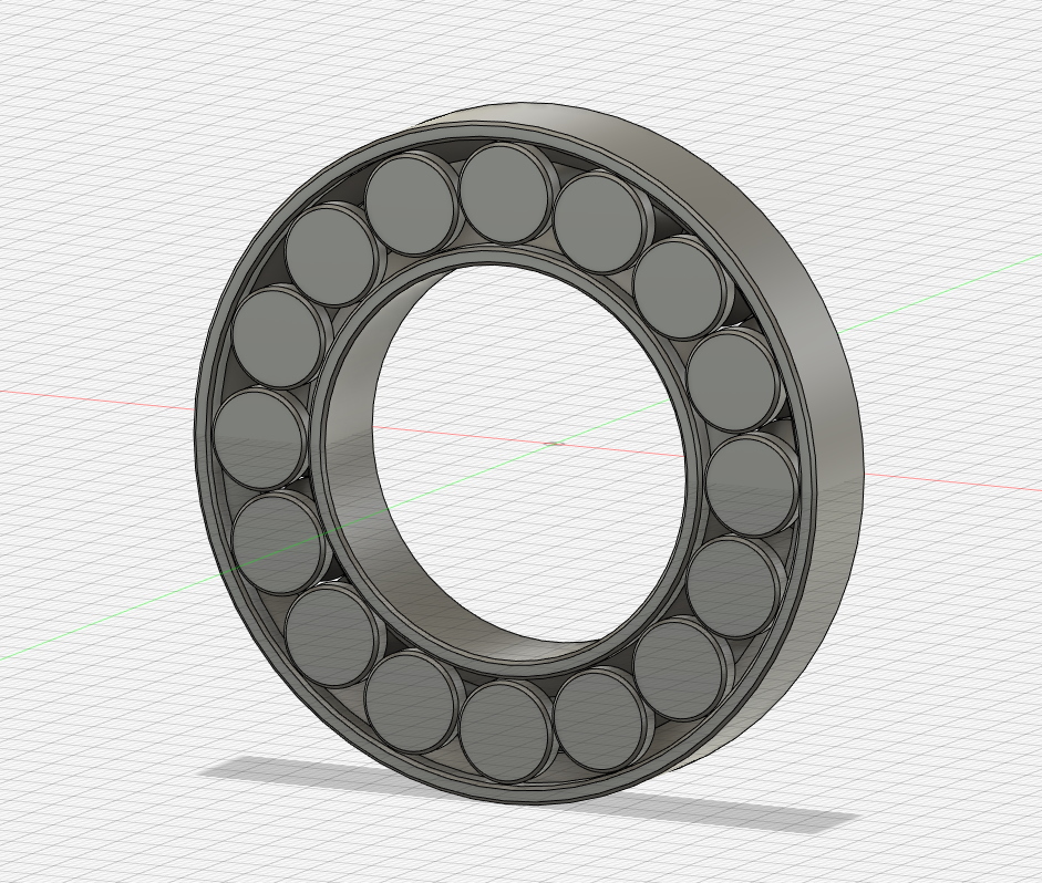 3D printable fully parametric bearing model for Fusion 360