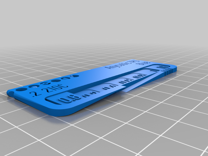 TPU Anycubic Blue Filament Swatch (210,0.2)