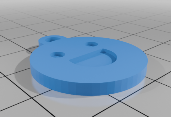 Smiley Coin Keychain – Quarter-Sized Token for Shopping Carts