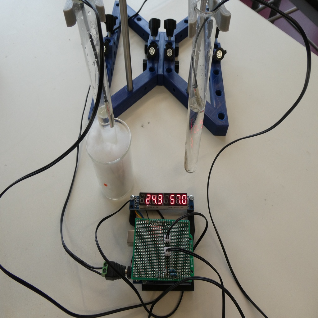 Double temperature measurement with an arduino