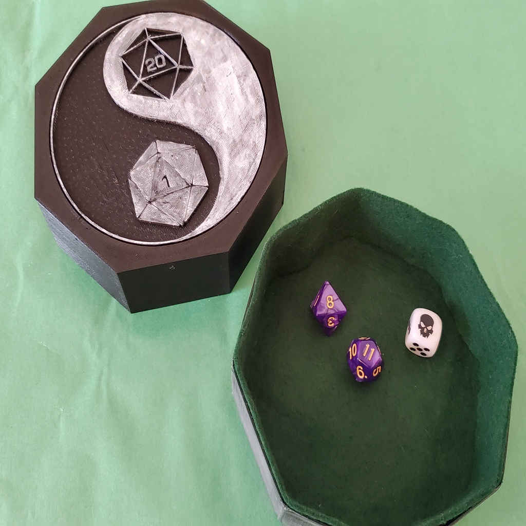 Octagon RPG Dice Tray and Holder