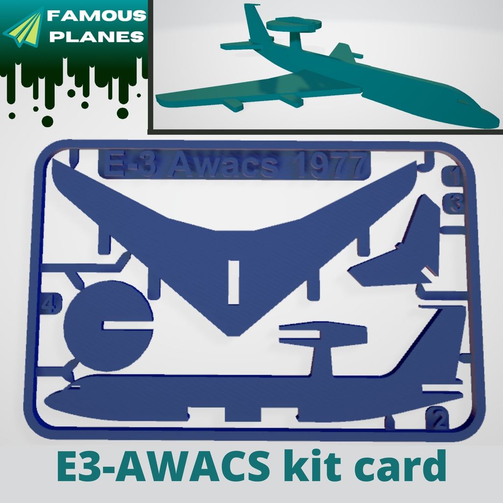 FAMOUS PLANES - E3 Awacs kit card