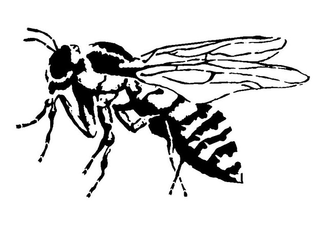 Bee stencil 2