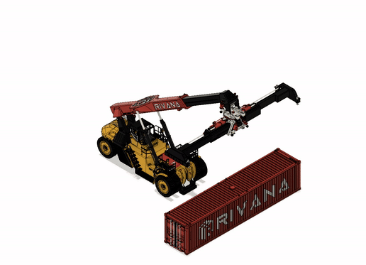Miniatura 3 do modelo 3D Yellow Reach Stacker (Basic)