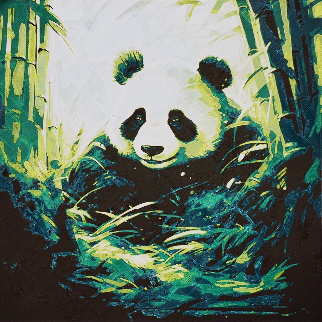 Panda Oil Painting（Hueforge Painting）