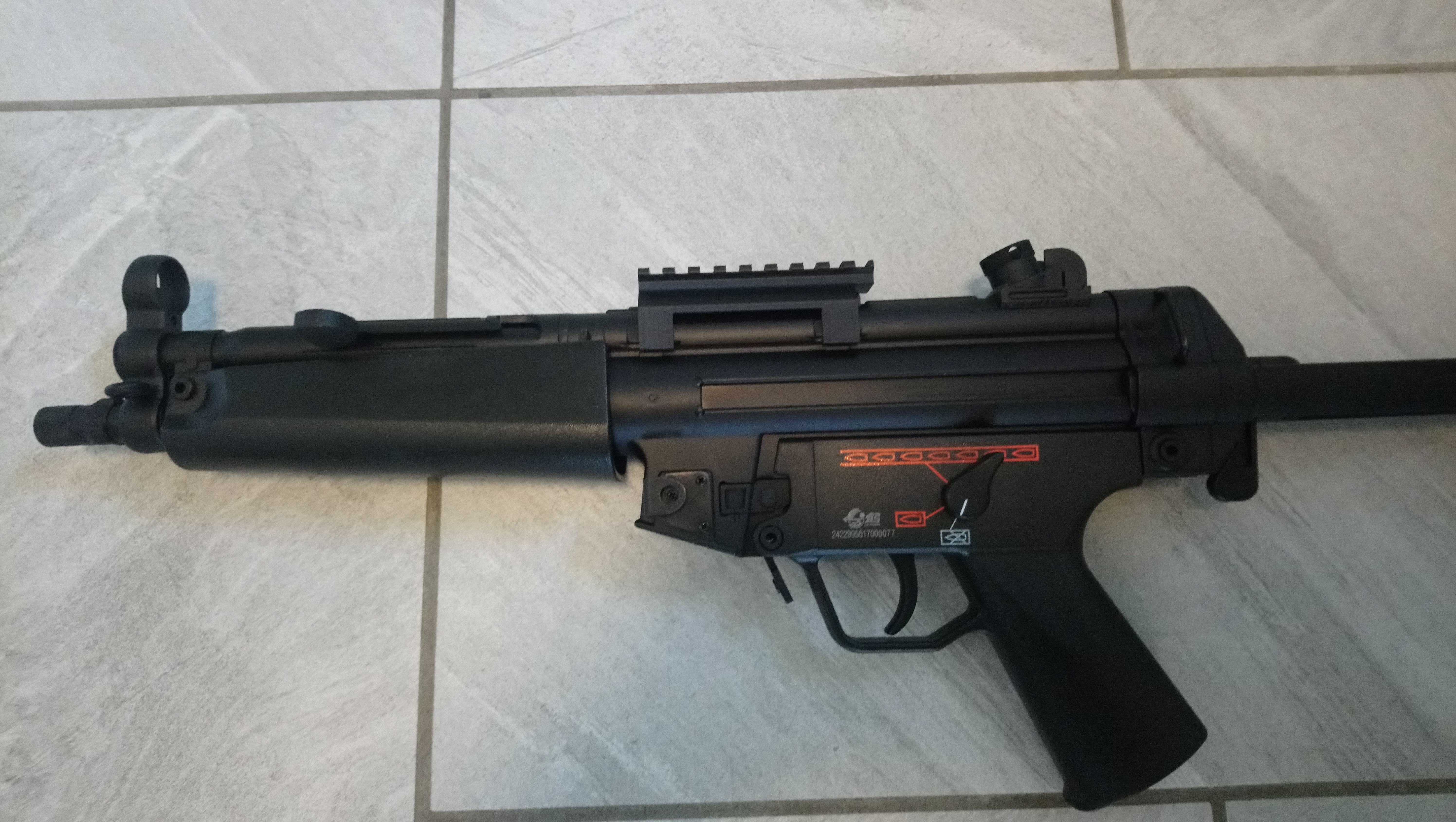 Airsoft MP5 Top Rail Mount (remix, Low Profile)