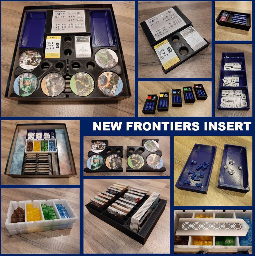 New Frontiers Boardgame Insert/Inlay