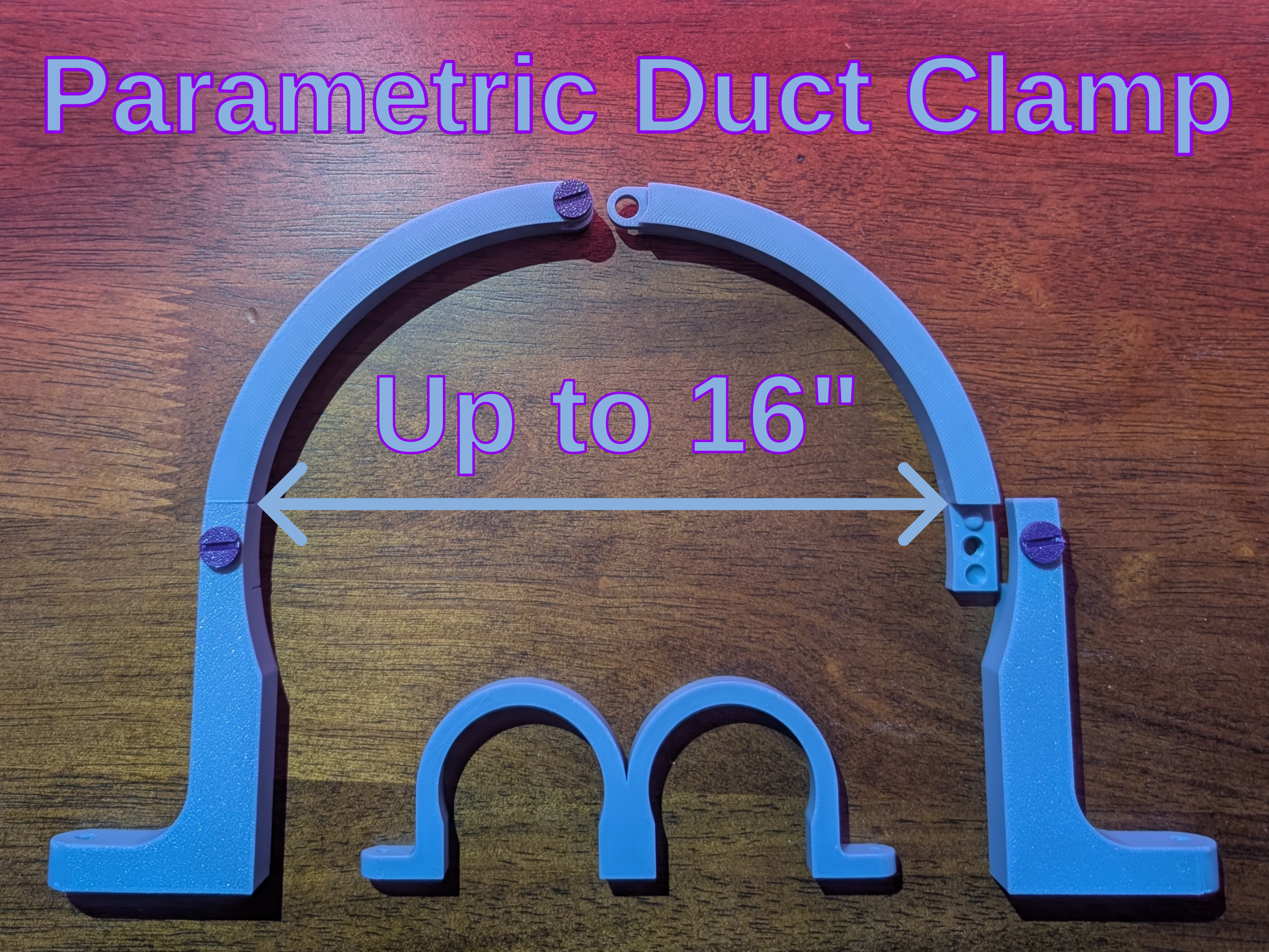 Customizable Duct Bracket (1-16")