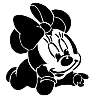 Baby Minnie Mouse stencil