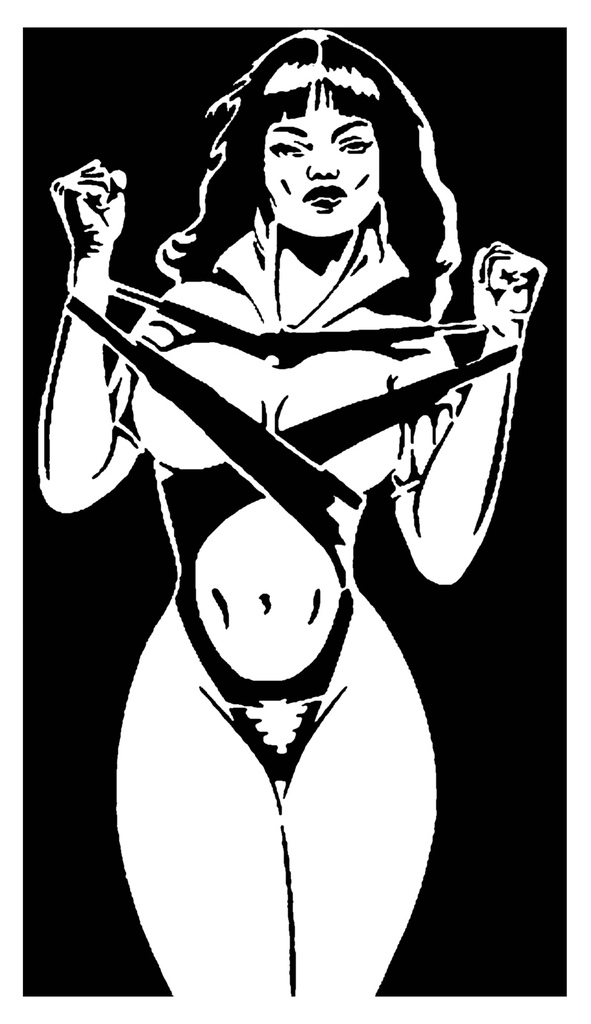 Vampirella stencil 3