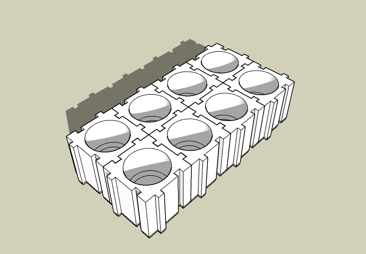 Modular Cube Vallejo Paint Bottle holder