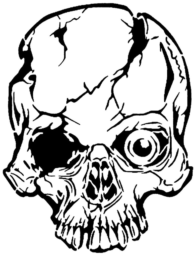 Skull stencil 4