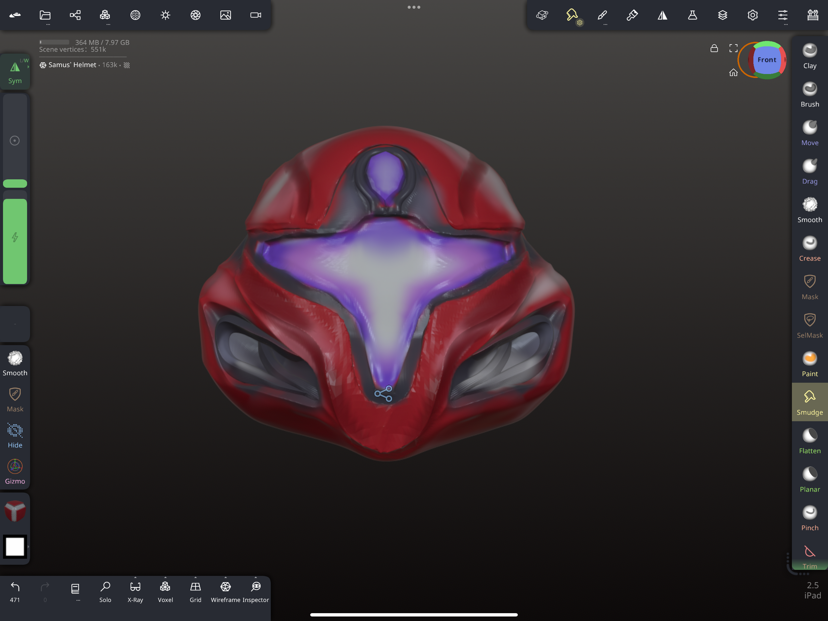 Samus’ Helmet from Metroid Prime 4 Keychain Accessory