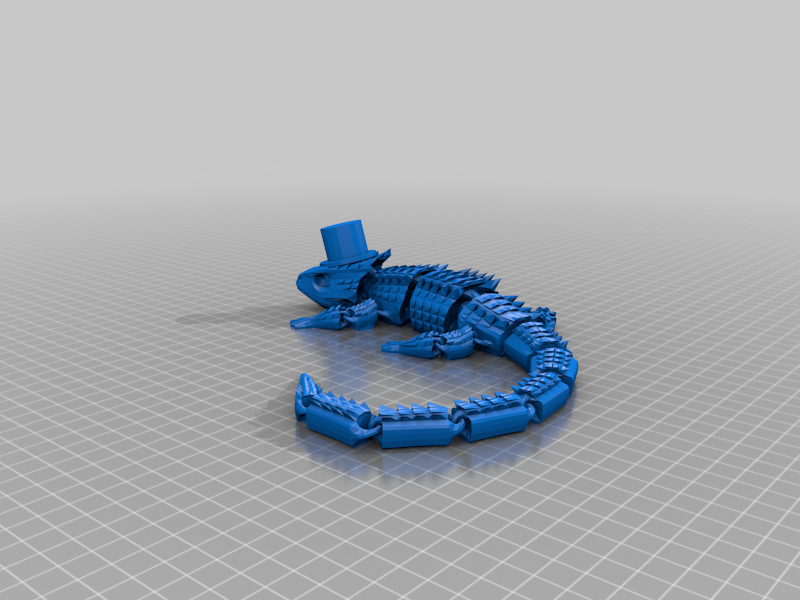 funny top hat lizzard