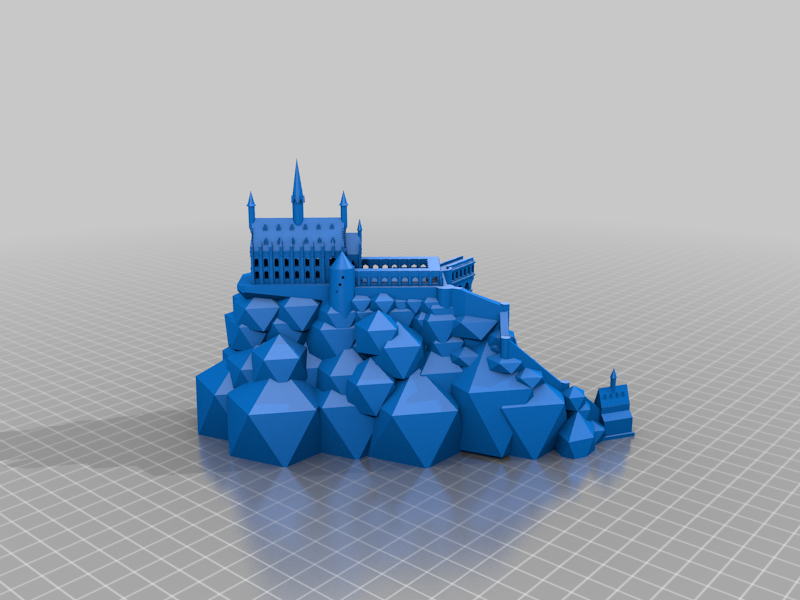 Hogwarts Castle (3 parts for larger print in stl)