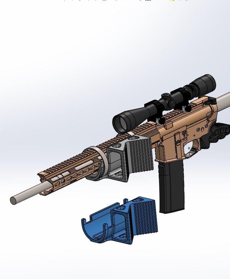 Rifle Holder / Mount - TREE (strap on)