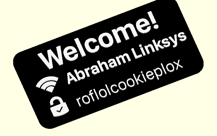 Customizable Wi-Fi sign