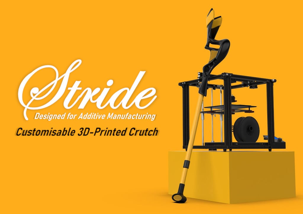 Stride: Customisable Futuristic 3D Printed Crutch