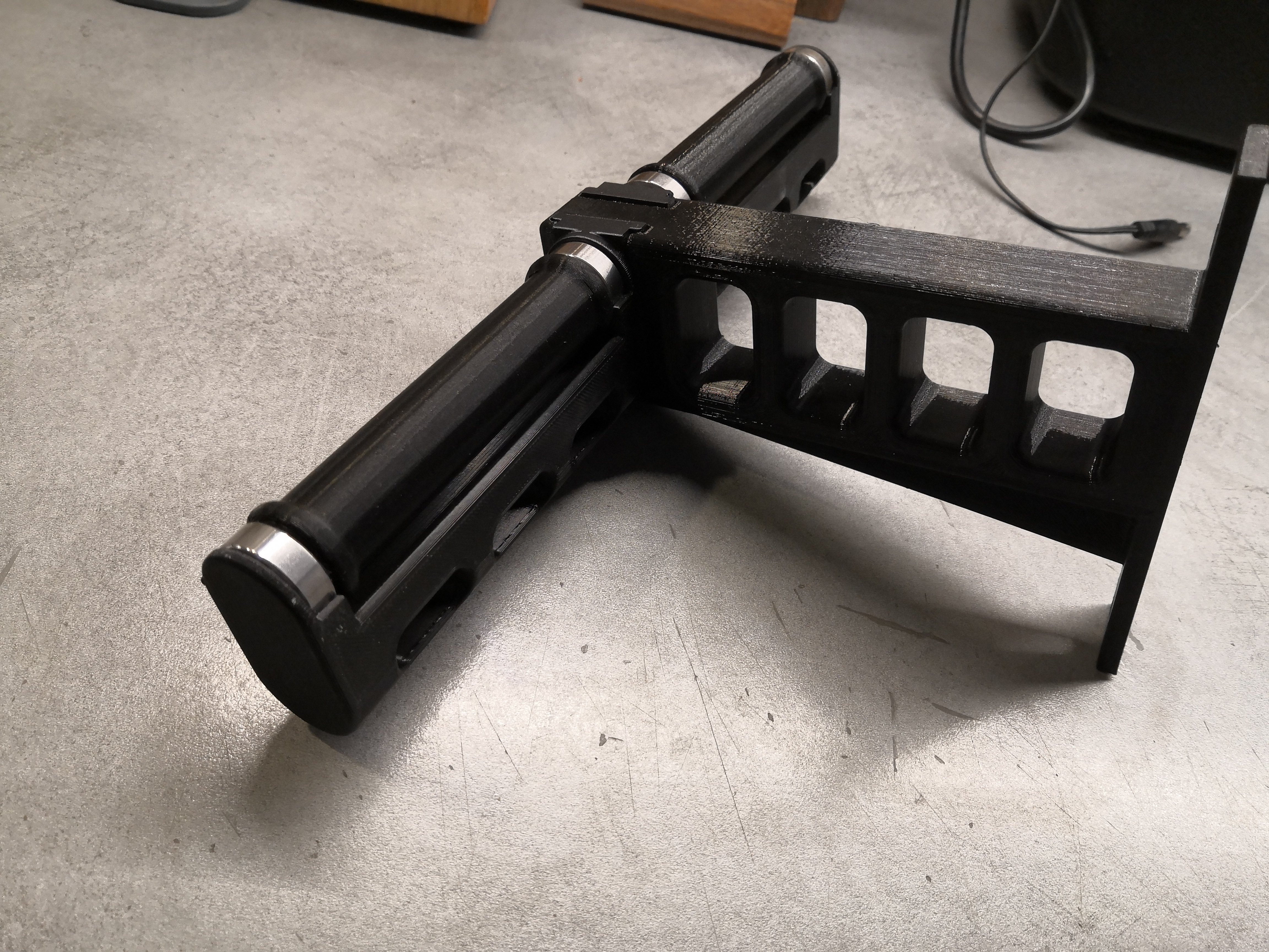 Strong wall mount two sided filament holder