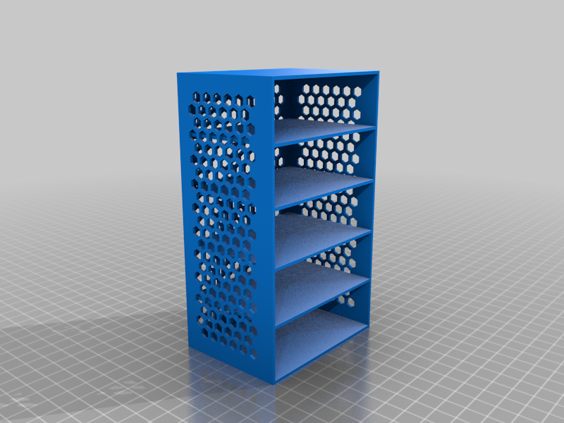 My 3d tools Customized drawer box with hex pattern sides