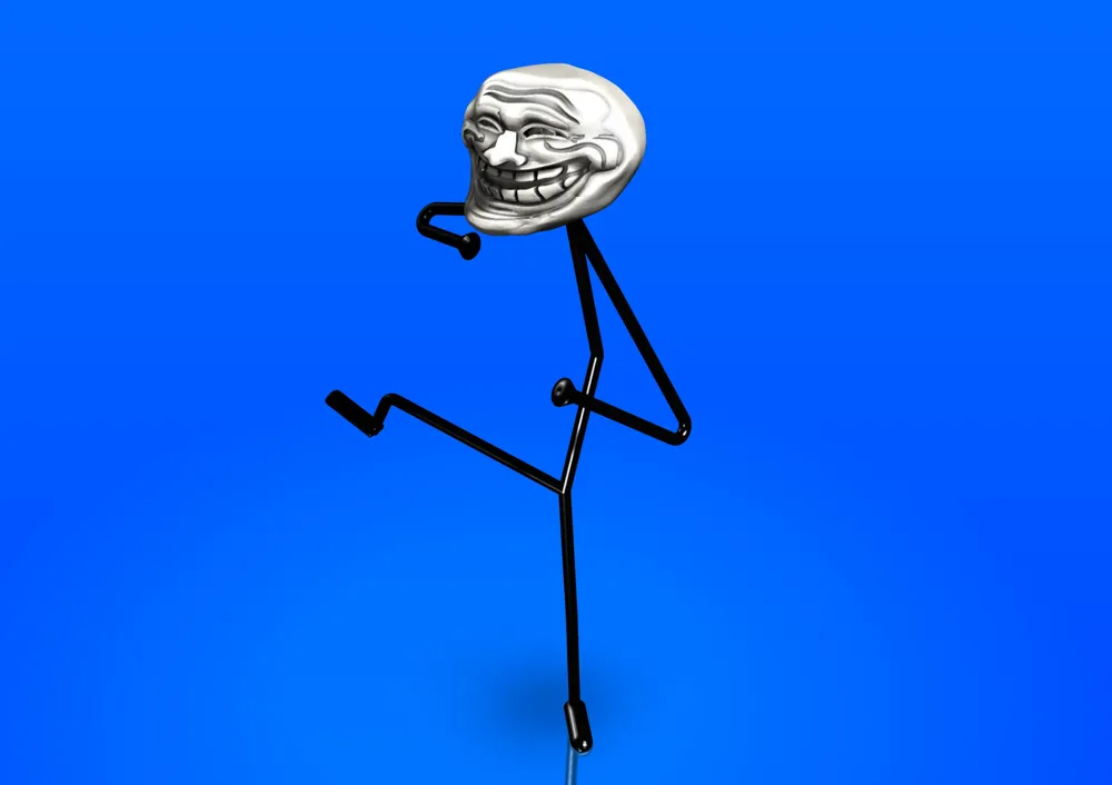 Trollface statue