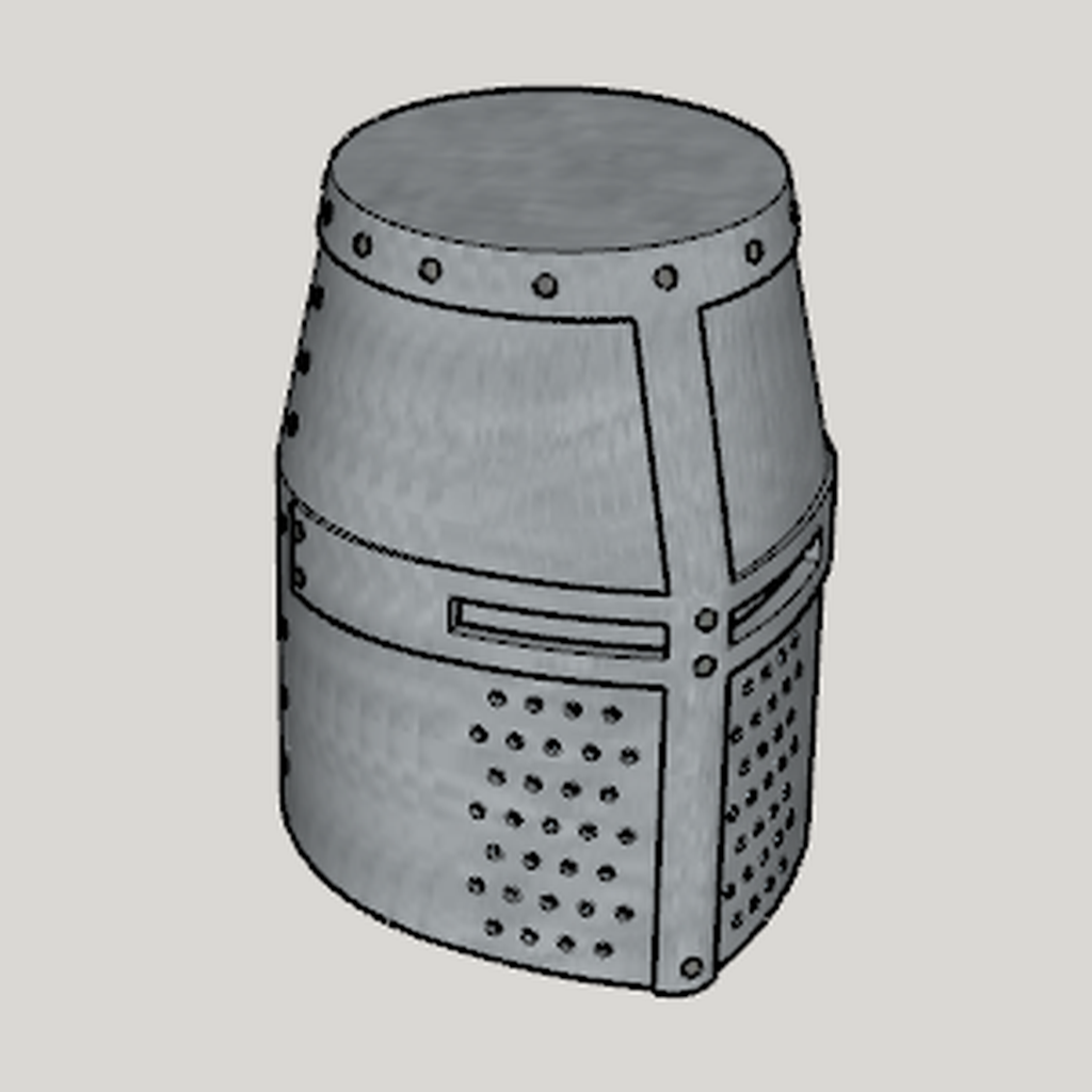 Medieval Great Helm (Standard Ver Full Size Ver)