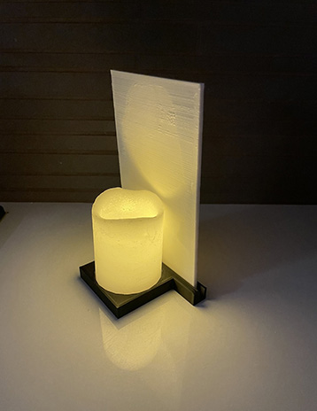 Lithophane stand for led tealight