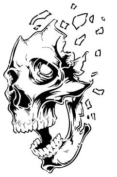 Skull stencil 3
