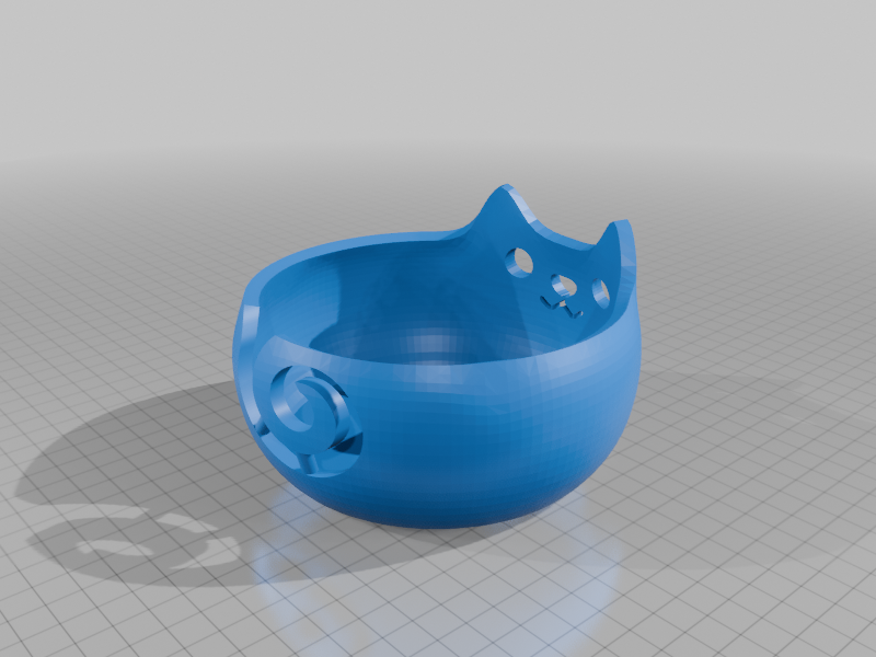 Cat Yarn Bowl - (Cut-Off Tail Supports)