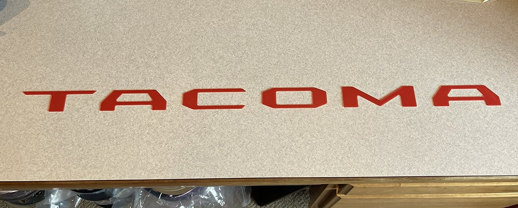 Tacoma letters - Tailgate sized