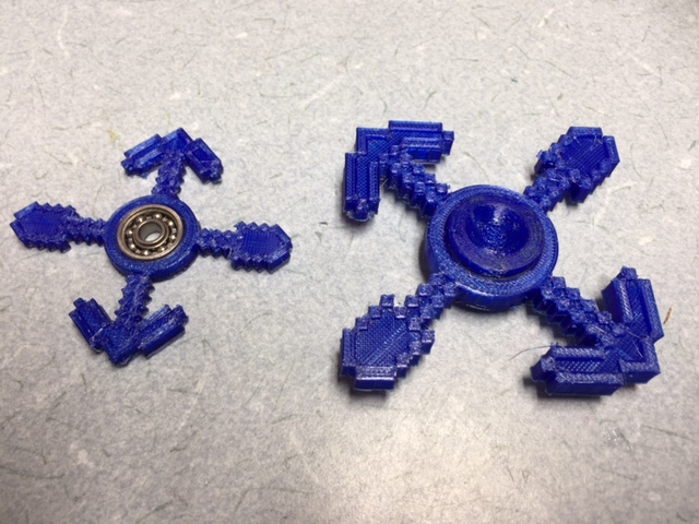 Minecraft Fidget Spinner using 608 bearings 8mm x 22mm x 7mm