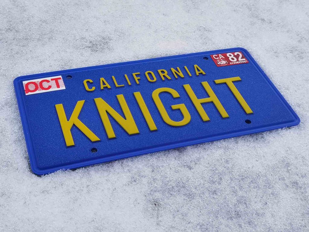 Knight Rider K.I.T.T. Authentic License Plate