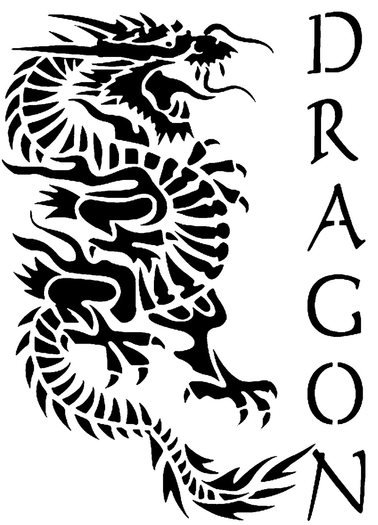 Dragon stencil 11