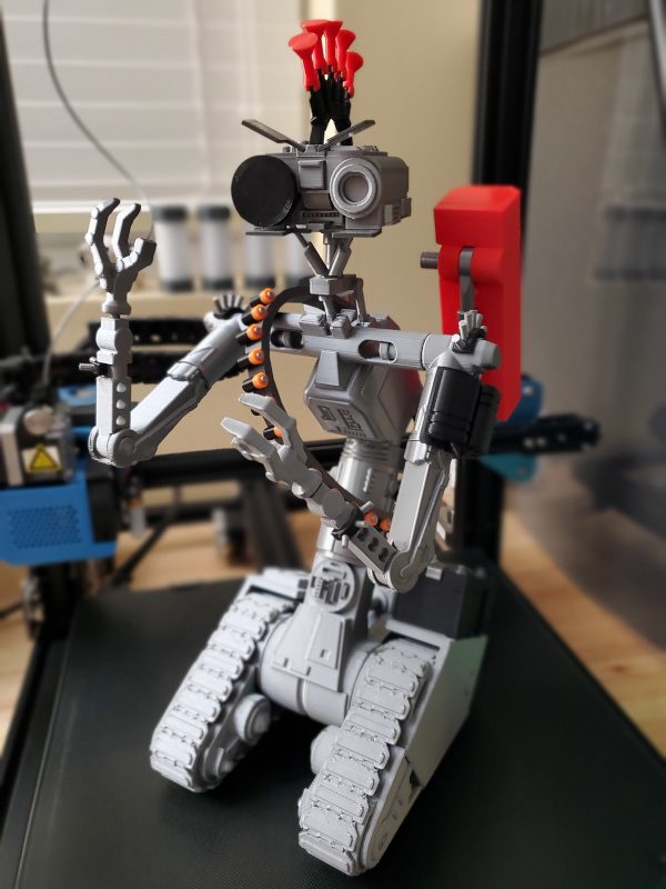Poseable and modified parts for Short Circuit Johnny Five 3D model