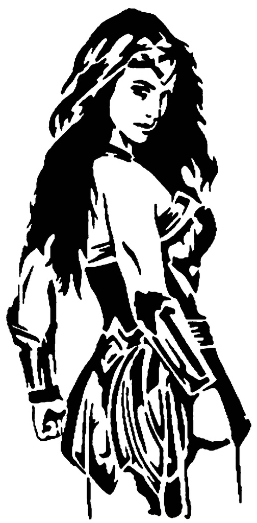 Wonder Woman stencil 7