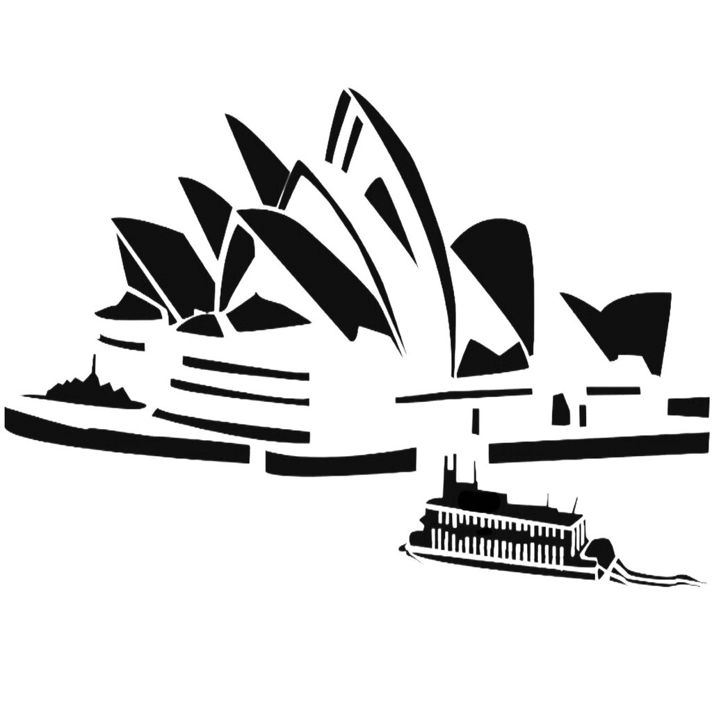 Sydney Opera house stencil