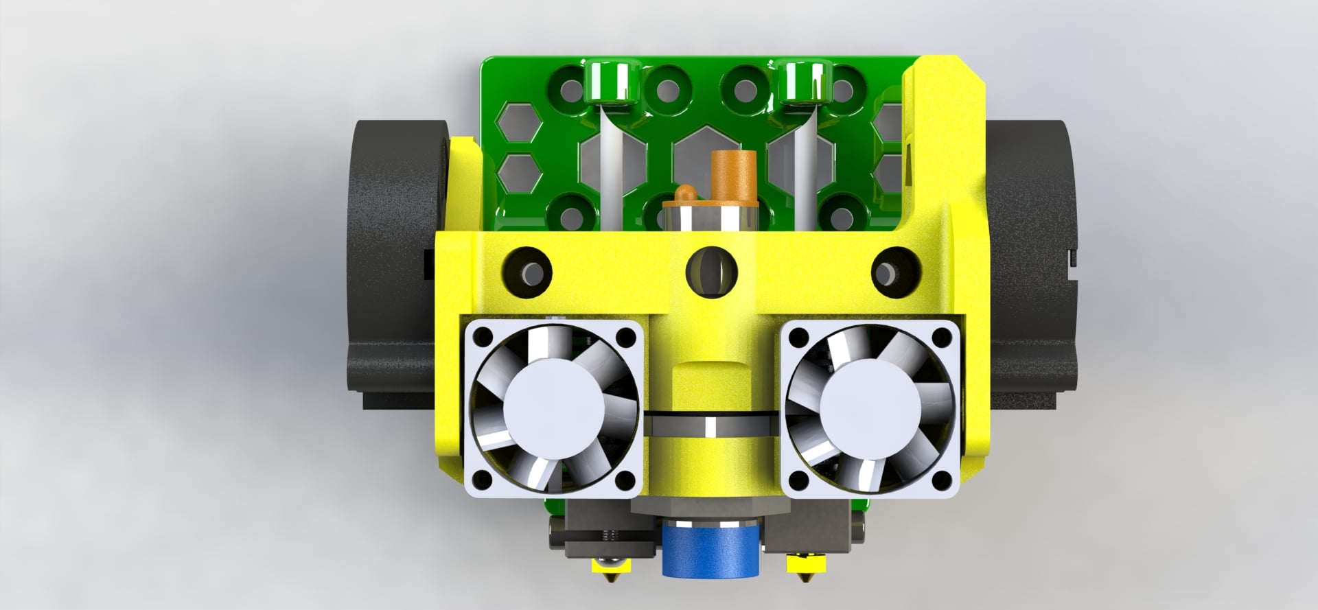 Anet A8 & Prusa i3 Compact Dual Extuder Carriage with Front Mount 18mm, 12mm, or 8mm Sensor!