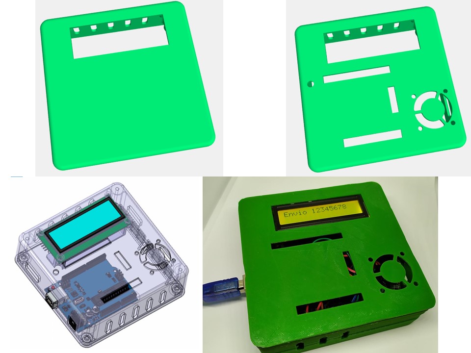 Multi-function device case with LCD1602