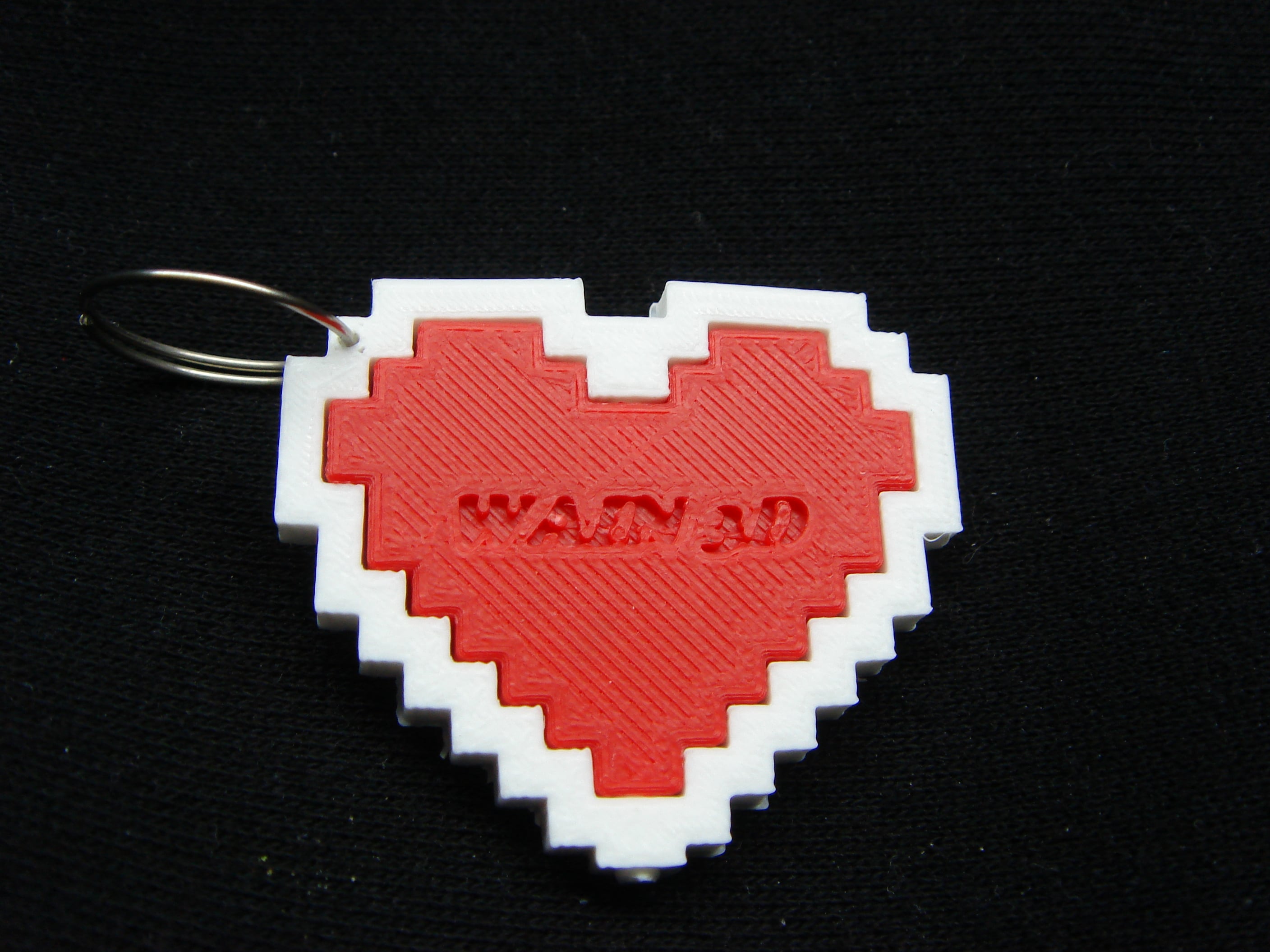 Pixel Heart Key chain