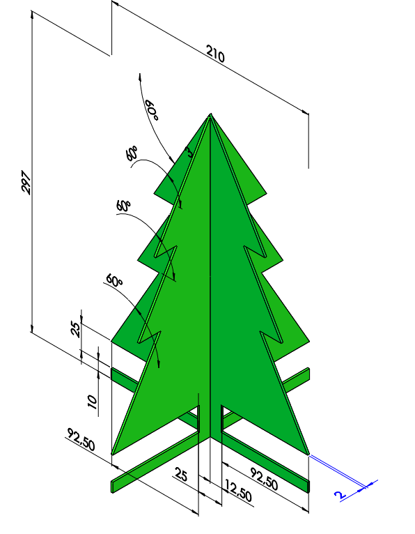 christmas tree A4 size
