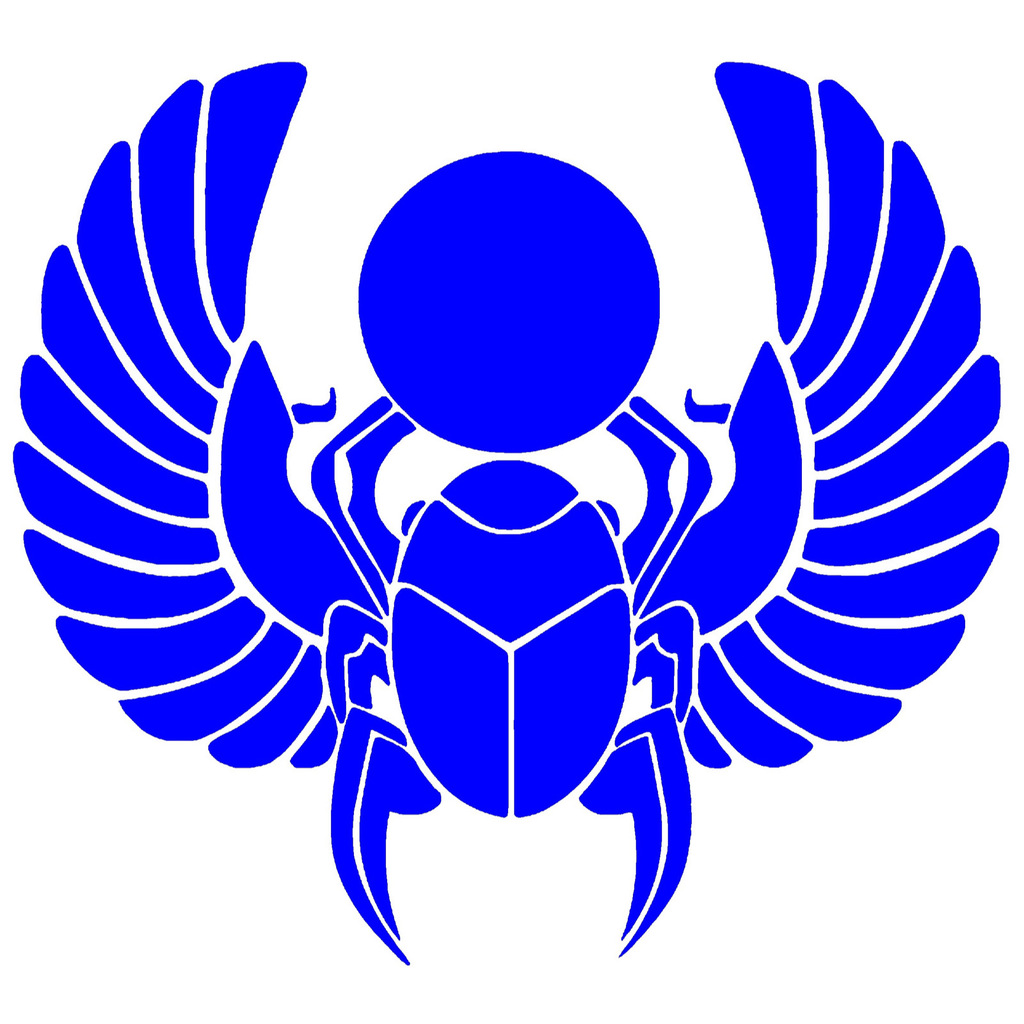 Scarabs Beetle stencil