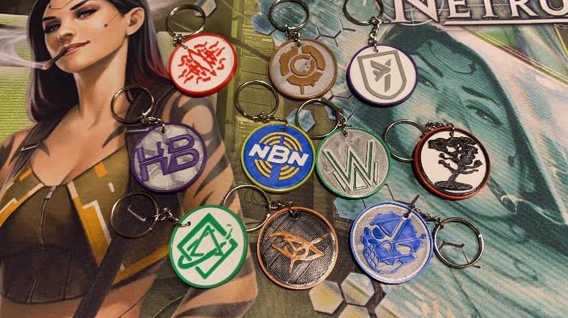 Android Netrunner Faction Keychains