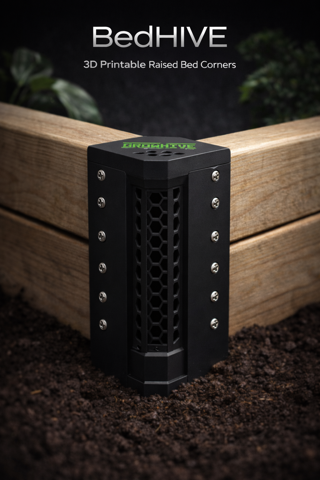 BedHIVE: 3D Printable Raised Garden Bed Corners