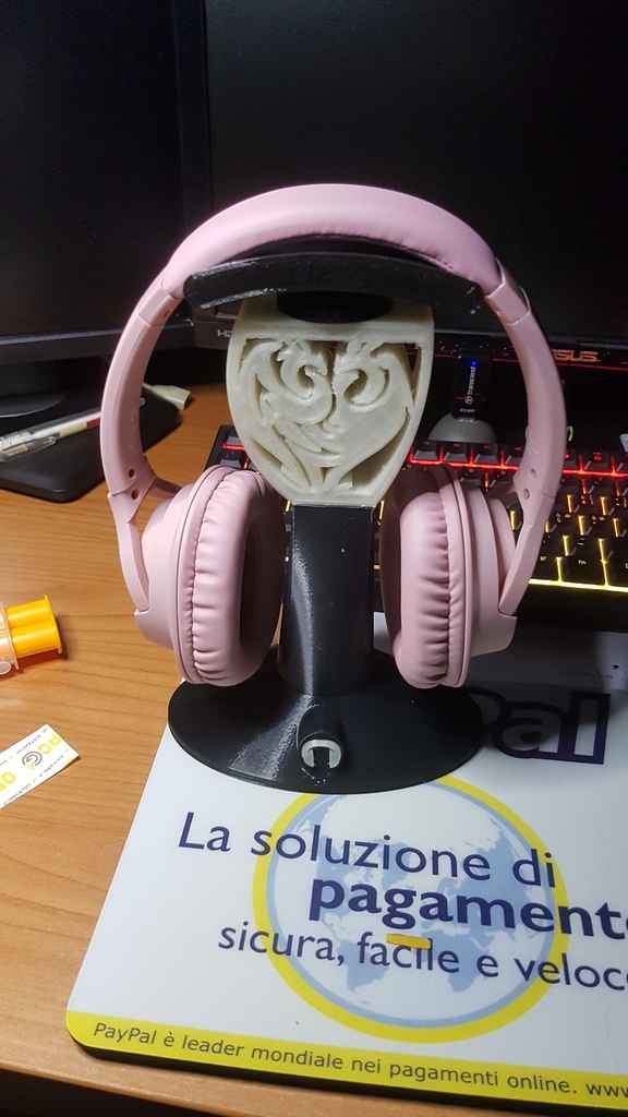 Headphone stand with Mal from Descendants logo - Supporto per cuffie con logo di Mal da Descendants