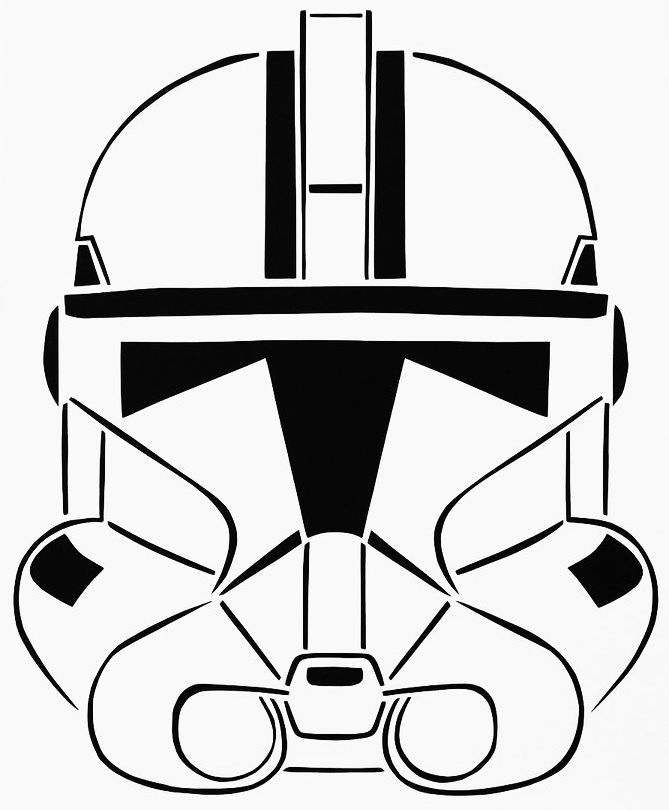 Clone Trooper Helmet stencil