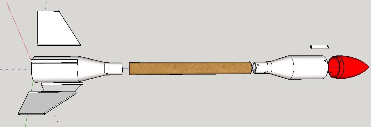 REKSUS - Rocket for D sized motors with large payload bay