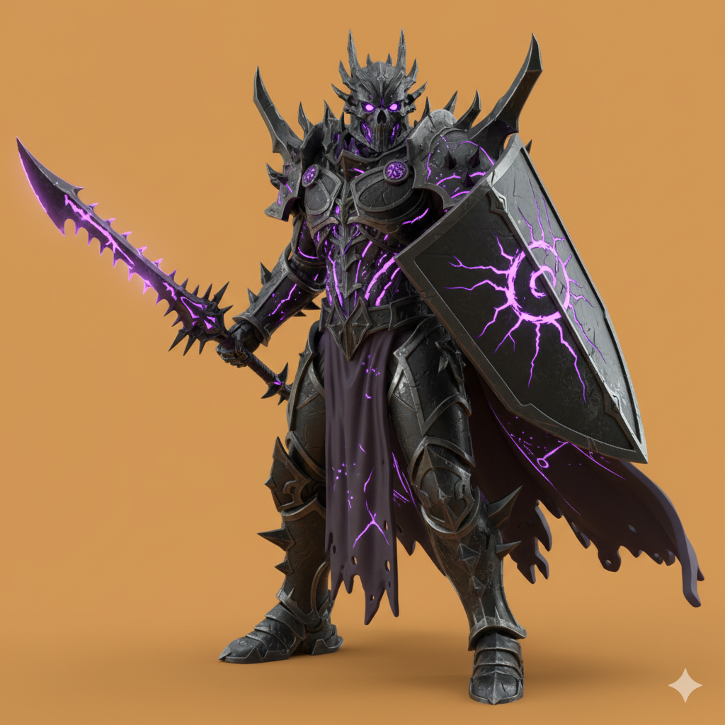 Dark Gothic Grimdark Void Knight Miniature