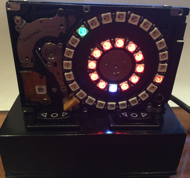 Hard Drive NeoPixel 3D Printed Clock